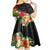 Wallis and Futuna Victory Day Kid Short Sleeve Dress Tribal Polynesian Tattoo and Hibiscus Flower LT03 - Polynesian Pride