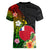 Wallis and Futuna Victory Day Women V Neck T Shirt Tribal Polynesian Tattoo and Hibiscus Flower LT03 - Polynesian Pride