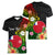 Wallis and Futuna Victory Day Women V Neck T Shirt Tribal Polynesian Tattoo and Hibiscus Flower LT03 - Polynesian Pride