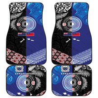 Samoa and Aotearoa Together Car Mats Tatau Art Tattoos-Taniko and Maori with Fern LT03 - Polynesian Pride