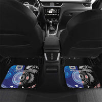 Samoa and Aotearoa Together Car Mats Tatau Art Tattoos-Taniko and Maori with Fern LT03 Set 2pcs - Back Black - Polynesian Pride