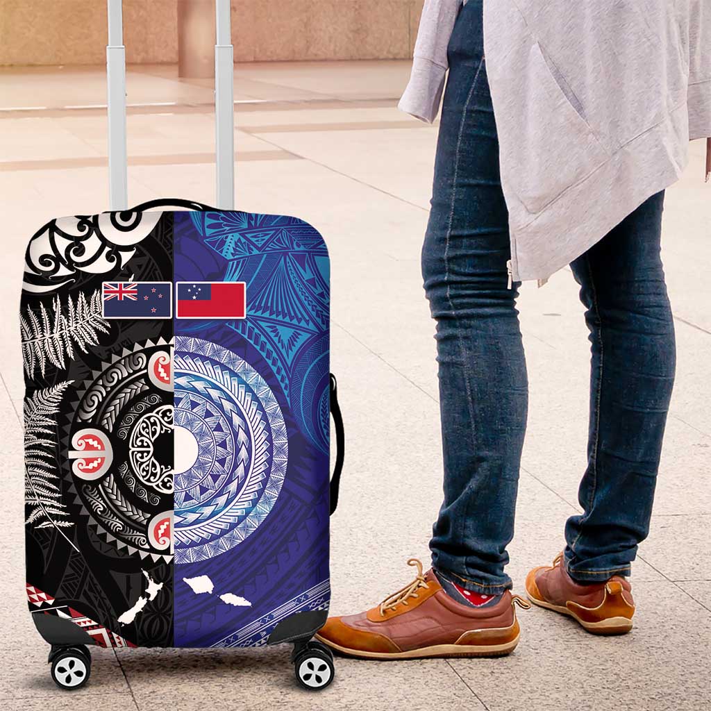 Samoa and Aotearoa Together Luggage Cover Tatau Art Tattoos-Taniko and Maori with Fern