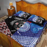 Samoa and Aotearoa Together Quilt Bed Set Tatau Art Tattoos-Taniko and Maori with Fern LT03 - Polynesian Pride