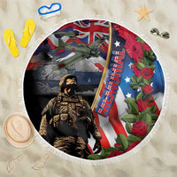 Hawaii and United States Memorial Day Beach Blanket Honor and Remember The Fallen LT03 One Size 150cm Blue - Polynesian Pride