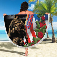 Hawaii and United States Memorial Day Beach Blanket Honor and Remember The Fallen LT03 - Polynesian Pride