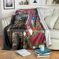 Hawaii and United States Memorial Day Blanket Honor and Remember The Fallen LT03 Blue - Polynesian Pride