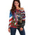 Hawaii and United States Memorial Day Off Shoulder Sweater Honor and Remember The Fallen