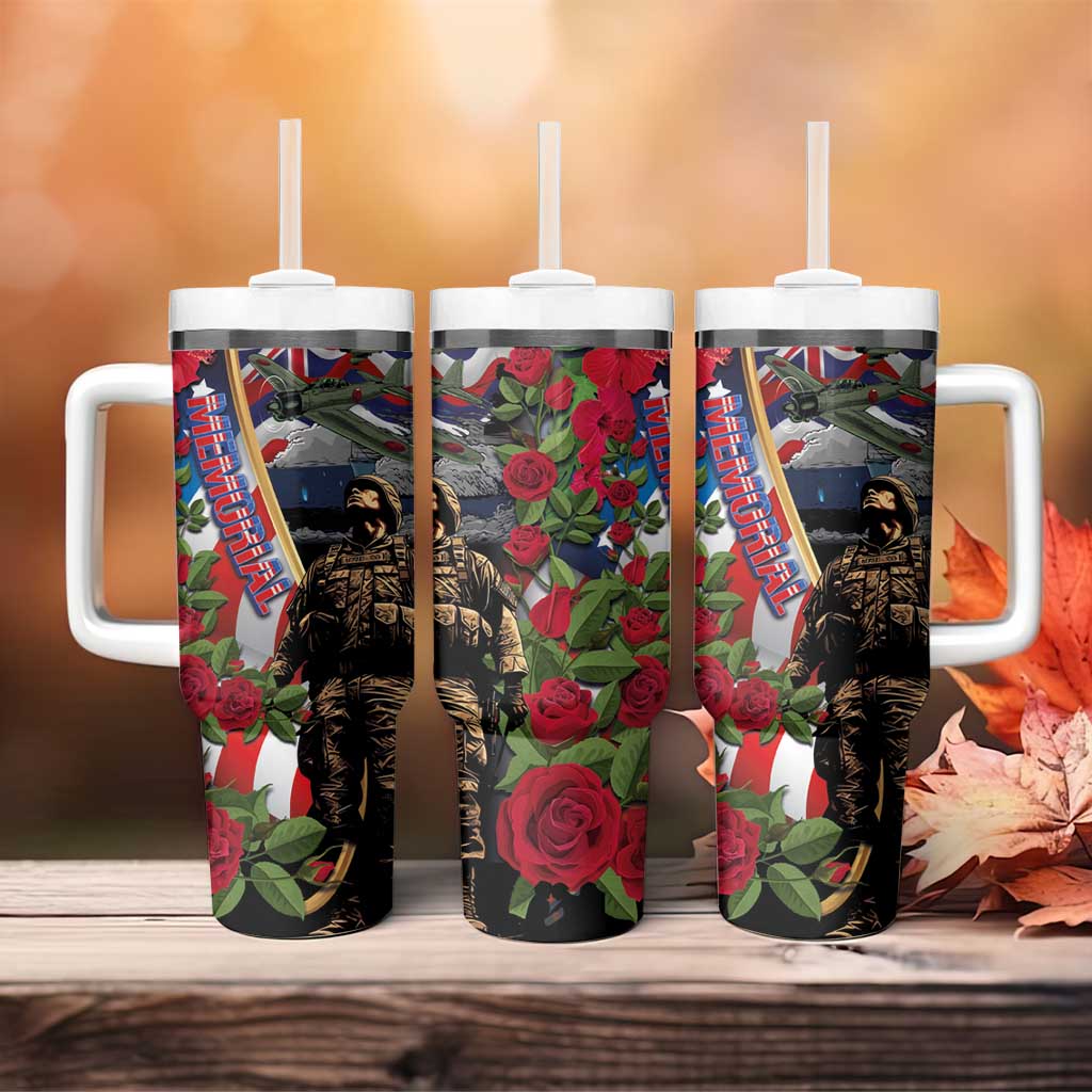 Hawaii and United States Memorial Day Tumbler With Handle -Honor and Remember The Fallen LT03 - Polynesian Pride