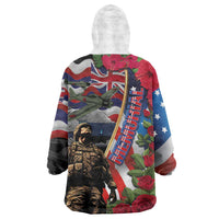 Hawaii and United States Memorial Day Wearable Blanket Hoodie Honor and Remember The Fallen LT03 - Polynesian Pride