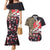 Japanese Culture and Hawaiian Tribal Couples Matching Mermaid Dress and Hawaiian Shirt Sakura Blossom Tapa Pattern