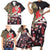 Japanese Culture and Hawaiian Tribal Family Matching Short Sleeve Bodycon Dress and Hawaiian Shirt Sakura Blossom Tapa Pattern