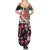 Japanese Culture and Hawaiian Tribal Family Matching Summer Maxi Dress and Hawaiian Shirt Sakura Blossom Tapa Pattern