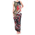 Japanese Culture and Hawaiian Tribal Tank Maxi Dress Sakura Blossom Tapa Pattern