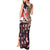 Japanese Culture and Hawaiian Tribal Tank Maxi Dress Sakura Blossom Tapa Pattern