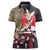 Japanese Culture and Hawaiian Tribal Women Polo Shirt Sakura Blossom Tapa Pattern