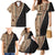 Samoa Siapo Motif Half Style Family Matching Mermaid Dress and Hawaiian Shirt Brown Version