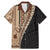 Samoa Siapo Motif Half Style Family Matching Mermaid Dress and Hawaiian Shirt Brown Version