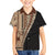 Samoa Siapo Motif Half Style Hawaiian Shirt Brown Version