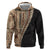 Samoa Siapo Motif Half Style Hoodie Brown Version