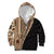 Samoa Siapo Motif Half Style Kid Hoodie Brown Version