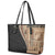 Samoa Siapo Motif Half Style Leather Tote Bag Brown Version