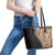 Samoa Siapo Motif Half Style Leather Tote Bag Brown Version