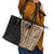 Samoa Siapo Motif Half Style Leather Tote Bag Brown Version