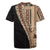 Samoa Siapo Motif Half Style Rugby Jersey Brown Version