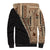 Samoa Siapo Motif Half Style Sherpa Hoodie Brown Version