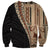 Samoa Siapo Motif Half Style Sweatshirt Brown Version