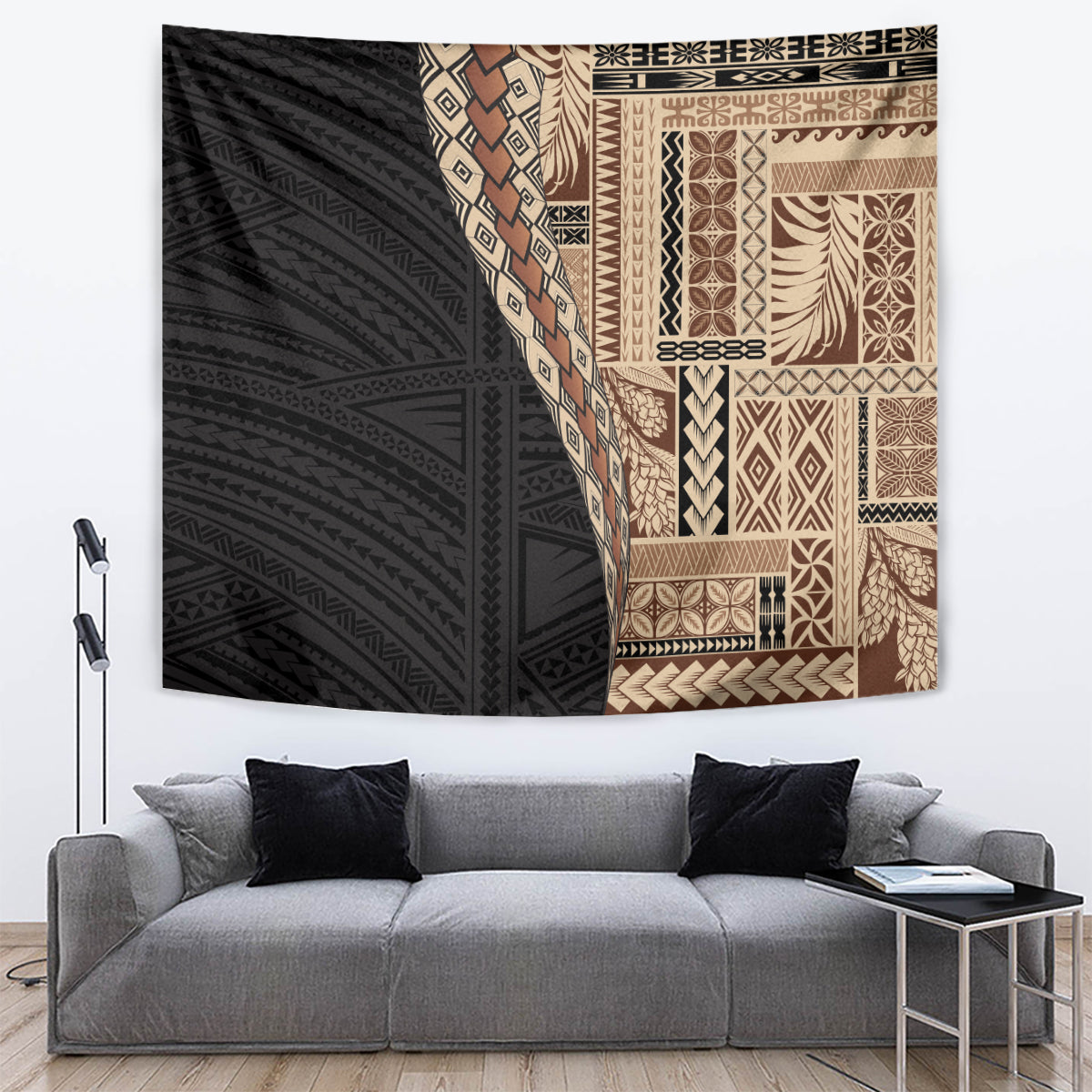 Samoa Siapo Motif Half Style Tapestry Brown Version