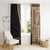 Samoa Siapo Motif Half Style Window Curtain Brown Version