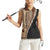 Samoa Siapo Motif Half Style Women Sleeveless Polo Shirt Brown Version