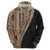 Samoa Siapo Motif Half Style Zip Hoodie Brown Version