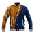 Samoa Siapo Motif Half Style Baseball Jacket Colorful Version