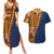 Samoa Siapo Motif Half Style Couples Matching Summer Maxi Dress and Hawaiian Shirt Colorful Version