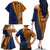 Samoa Siapo Motif Half Style Family Matching Off The Shoulder Long Sleeve Dress and Hawaiian Shirt Colorful Version