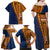 Samoa Siapo Motif Half Style Family Matching Off Shoulder Maxi Dress and Hawaiian Shirt Colorful Version