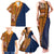 Samoa Siapo Motif Half Style Family Matching Tank Maxi Dress and Hawaiian Shirt Colorful Version