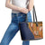 Samoa Siapo Motif Half Style Leather Tote Bag Colorful Version