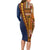 Samoa Siapo Motif Half Style Long Sleeve Bodycon Dress Colorful Version