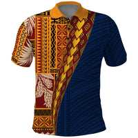 Samoa Siapo Motif Half Style Polo Shirt Colorful Version