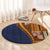 Samoa Siapo Motif Half Style Round Carpet Colorful Version