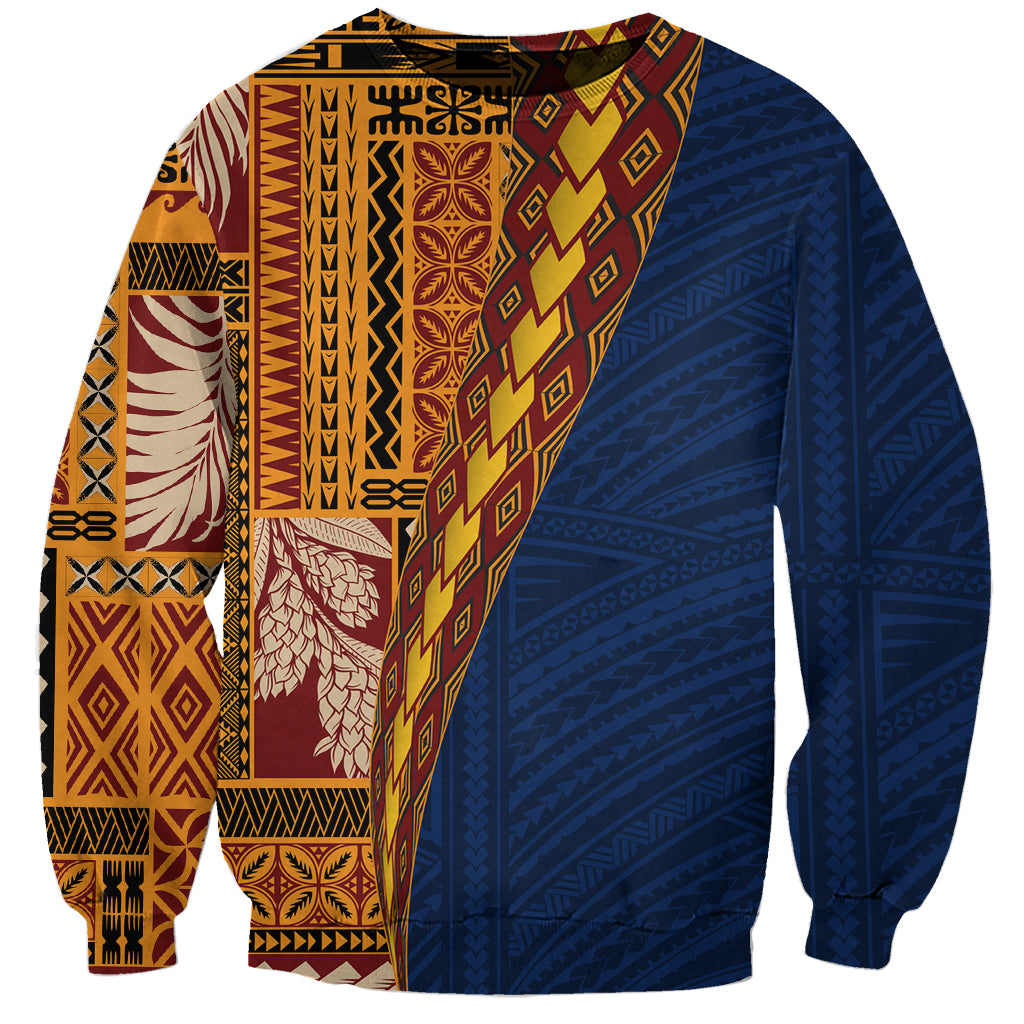 Samoa Siapo Motif Half Style Sweatshirt Colorful Version