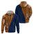 Samoa Siapo Motif Half Style Zip Hoodie Colorful Version