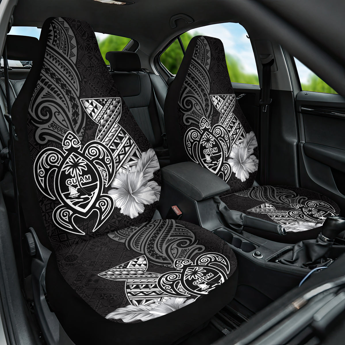 Guam Latte Stone Chamorro Culture Car Seat Cover Tapa Pattern