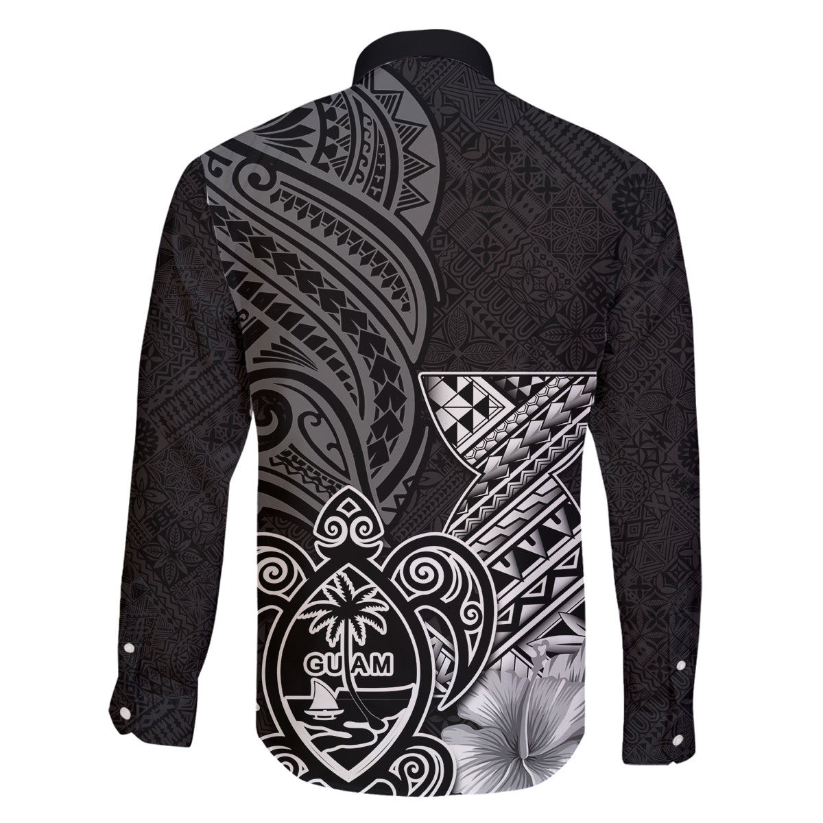 Guam Latte Stone Chamorro Culture Family Matching Long Sleeve Bodycon Dress and Hawaiian Shirt Tapa Pattern