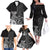 Guam Latte Stone Chamorro Culture Family Matching Off The Shoulder Long Sleeve Dress and Hawaiian Shirt Tapa Pattern