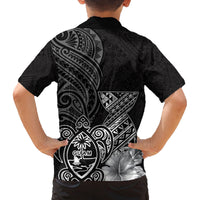Guam Latte Stone Chamorro Culture Family Matching Off Shoulder Short Dress and Hawaiian Shirt Tapa Pattern