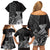 Guam Latte Stone Chamorro Culture Family Matching Off Shoulder Short Dress and Hawaiian Shirt Tapa Pattern